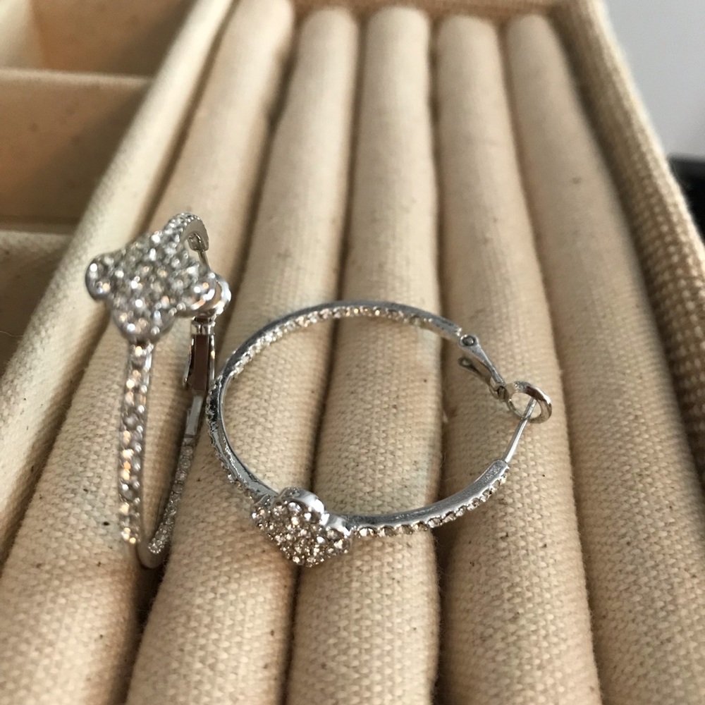 Hoop rhinestone fashion earrings